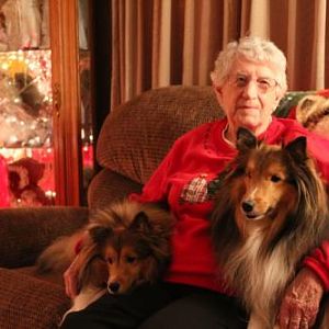 Momma with the Shelties